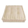 Futon Turco 50x50x12cm - Tecido Algodão Cotelê - Cor Palha Ref.03 - 1