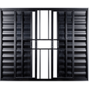 Ver imagem 1 de Janela de Aluminio Veneziana 6 Folhas com Grade Linha Leve:1,00 X 1,00/preto