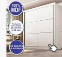 Ver imagem 3 de Guarda Roupa Cancun 2 Portas 100%mdf Branco - Ddoro