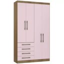 Ver imagem 1 de Guarda-roupa Modulado 134,5cm 4 Portas 4 Gavetas Paris Luciane