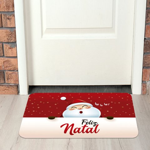 Natal - Tapete Entrada de Porta Capacho Emborrachado Moderno