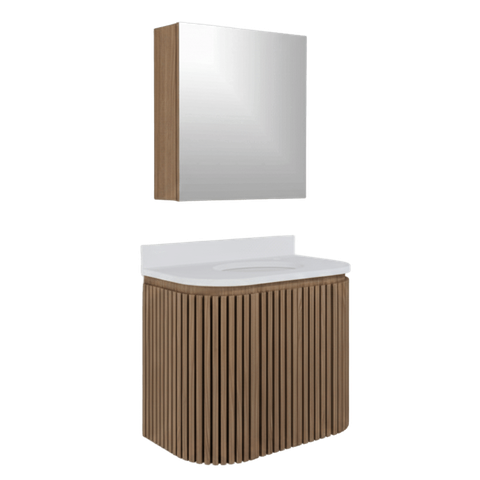 Conjunto Gabinete para Banheiro Suspenso Emma 60cm