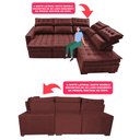Ver imagem 4 de Sofá de Canto Direito 2,65x2,30m Retrátil e Reclinável com Molas Ensacadas Cama inBox Nobre