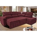 Ver imagem 1 de Sofá de Canto Direito 2,65x2,30m Retrátil e Reclinável com Molas Ensacadas Cama inBox Nobre