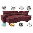 Ver imagem 3 de Sofá de Canto Direito 2,65x2,30m Retrátil e Reclinável com Molas Ensacadas Cama inBox Nobre