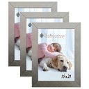 Ver imagem 1 de Kit 3 Molduras Porta Retrato 15X21 Prateado