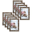 Ver imagem 1 de Kit 8 Molduras Porta Retrato 15X21 Marrom