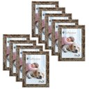 Ver imagem 1 de Kit 9 Molduras Porta Retrato 15X21 Marrom
