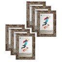 Ver imagem 1 de Kit 6 Molduras Porta Retrato 10X15 Marrom