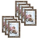Ver imagem 1 de Kit 7 Molduras Porta Retrato 15X21 Marrom