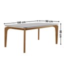 Ver imagem 3 de Conjunto Sala de Jantar Mesa Dublin Tampo MDF 180cm Canto Copo com Vidro e 6 Cad Cleo Yescasa