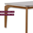 Ver mais imagens de Conjunto Sala de Jantar Mesa Dublin Tampo MDF 180cm Canto Copo com Vidro e 6 Cad Cleo Yescasa