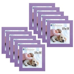 Kit 10 Porta Retrado Molduras 15x15 Lilás