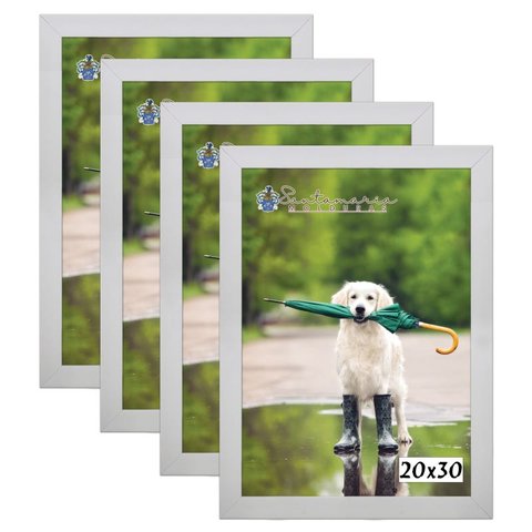 Kit 4 Molduras Porta Retrato 20X30 Branco