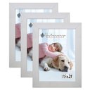 Ver imagem 1 de Kit 3 Molduras Porta Retrato 15X21 Branco