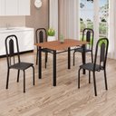 Ver imagem 1 de Conjunto Sala de Jantar com 4 Cadeiras Lívia Preto