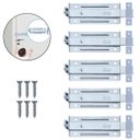 Ver imagem 1 de Ferrolho Trinco Tarjeta Fecho Chato para Porta Janela Portão 5,5cm Zincado | Silvana | Kit 05 Un