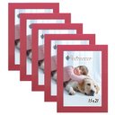 Ver imagem 1 de Kit 5 Molduras Porta Retrato 15X21 Rosa