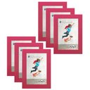 Ver imagem 1 de Kit 6 Molduras Porta Retrato 10X15 Rosa