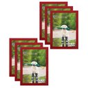 Ver imagem 1 de Kit 6 Molduras Porta Retrato 20X30 Vermelho