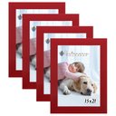 Ver imagem 1 de Kit 4 Molduras Porta Retrato 15X21 Vermelho
