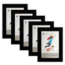 Ver imagem 1 de Kit 5 Molduras Porta Retrato 10X15 Preto