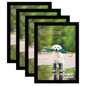 Kit 4 Molduras Porta Retrato 20X30 Preto