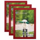 Ver imagem 1 de Kit 3 Molduras Porta Retrato 20X30 Vermelho