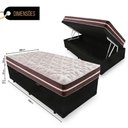 Ver imagem 2 de Cama Box Com Baú Solteiro + Colchão De Molas - Anjos - Classic Superlastic 88cm Preto