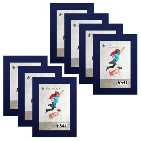 Kit 7 Molduras Porta Retrato 10X15 Azul