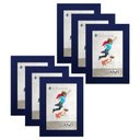 Ver imagem 1 de Kit 6 Molduras Porta Retrato 10X15 Azul