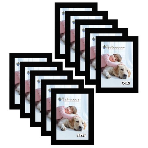 Kit 10 Molduras Porta Retrato 15X21 Preto