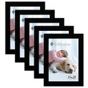 Ver imagem 1 de Kit 5 Molduras Porta Retrato 15X21 Preto