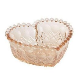 Bowl De Vidro Coração Balls Âmbar Metalizado Lyor - 1