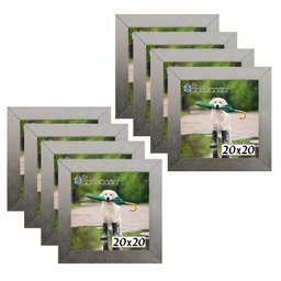 Kit 8 Porta Retrado Molduras 20x20 Prateado - 1