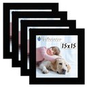 Ver imagem 1 de Kit 4 Porta Retrado Molduras 15x15 Preto