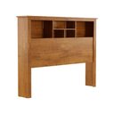 Ver imagem 5 de Cabeceira Casal Zenit 1.40 Nature com Nichos Fixação no Box MDF-MDP Marrom Casah