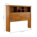 Ver imagem 4 de Cabeceira Casal Zenit 1.40 Nature com Nichos Fixação no Box MDF-MDP Marrom Casah