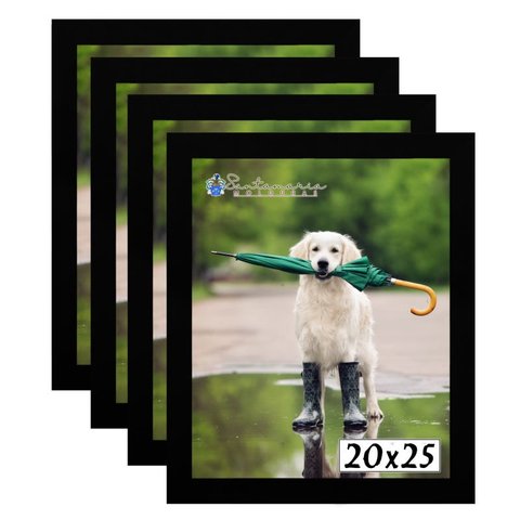 Kit 4 Porta Retrato Molduras 20x25 Preto