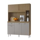 Ver imagem 1 de Cozinha Kit Duda 120cm Damasco Ripado Off White- Poquema