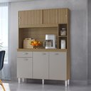 Ver imagem 2 de Cozinha Kit Duda 120cm Damasco Ripado Off White- Poquema