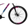 Bicicleta Mtb Aro 29 Kog 21 Velocidades com Freios a Disco Cor:branco+rosa;tamanho:19 - 4