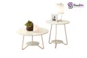 Ver imagem 2 de Conjunto Mesa de Centro e Lateral Liz:Off White