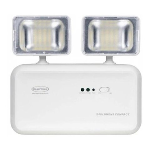 Iluminação Luz Emergência Led 1200 Lúmens Compact 2 Faróis