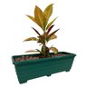 Jardineira Floreira 50cm de Plástico para Plantas e Flores - Verde - 1