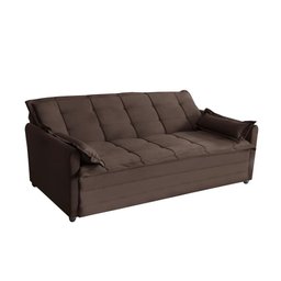 Sofá Cama 3 Lugares 2,00m Suede Vienna Marrom - 4