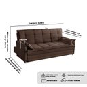 Ver imagem 7 de Sofá Cama 2,00m 3 Lugares Suede Vienna Marrom