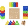 Brinquedo Pedagogico Madeira Prancha de Selecao 16pcs - 4