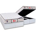 Ver imagem 1 de Cama Box Baú King: Colchão Molas Ensacadas Castor Pocket Gold Star Vitagel Classic Double Face +
