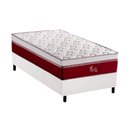 Ver imagem 1 de Conjunto Box Solteiro: Colchão Molas Polar Ensacadas Rubi + Base Crc Courano White (88x188)